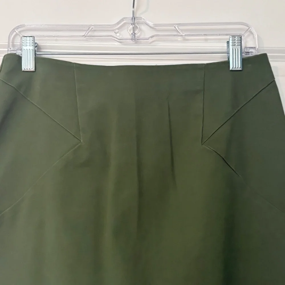 Kate Spade Saturday Green Geometric Seam Mini Skirt Womens Size 6